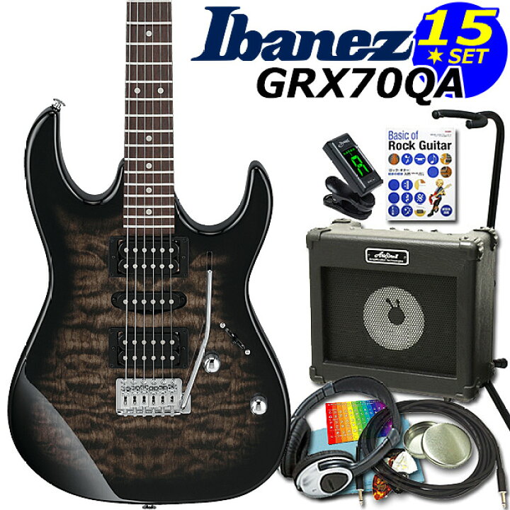 楽天市場】Gio Ibanez アイバニーズ GRX70QA TKS エレキギター初心者 