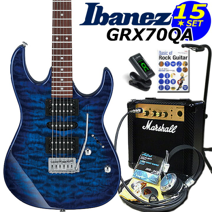 楽天市場】Gio Ibanez アイバニーズ GRX70QA TBB エレキギター 初心者  