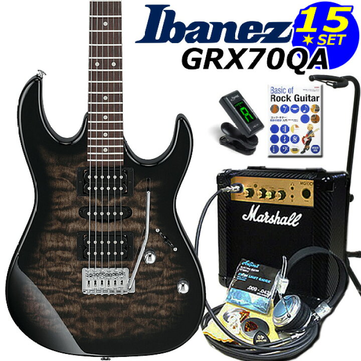 楽天市場】Gio Ibanez アイバニーズ GRX70QA TKS エレキギター 初心者  