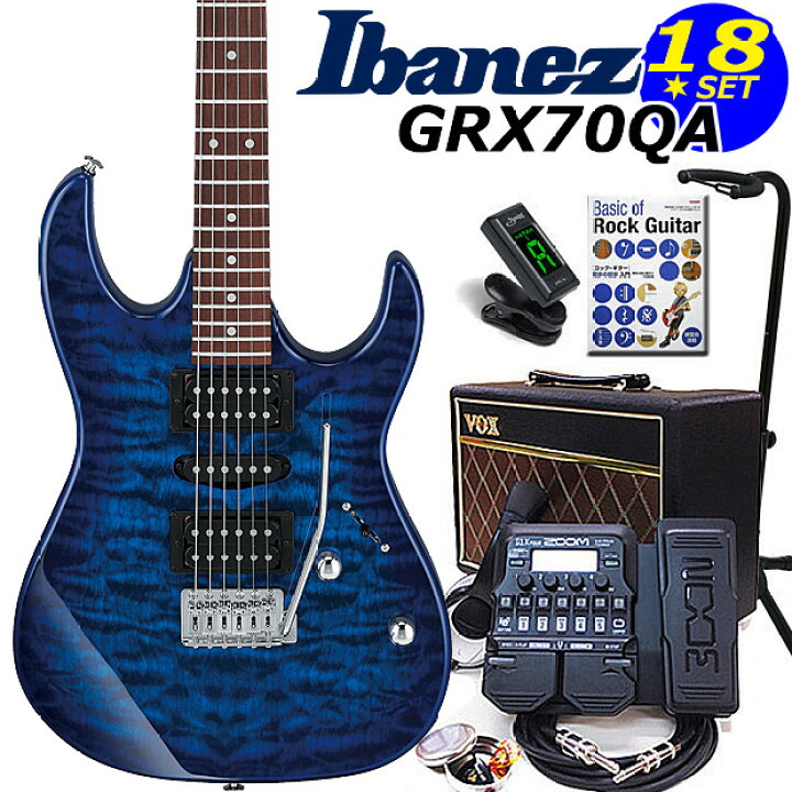 楽天市場】Gio Ibanez アイバニーズ GRX70QA TBB エレキギター初心者 