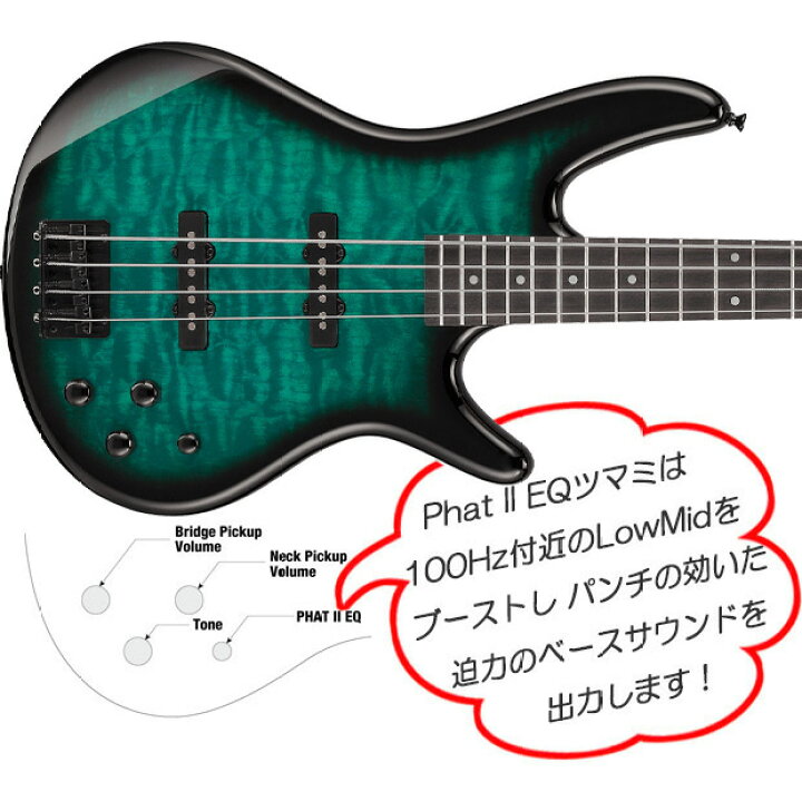 楽天市場】Gio Ibanez GSR280QA-TMS アイバニーズ 4弦エレキベース 