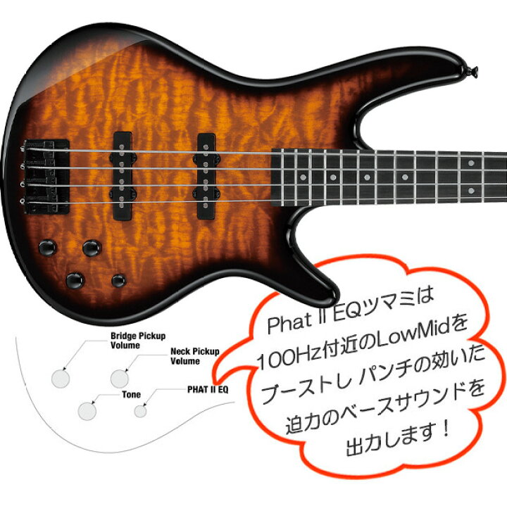 楽天市場】Gio Ibanez GSR280QA-TYS アイバニーズ 4弦エレキベース 