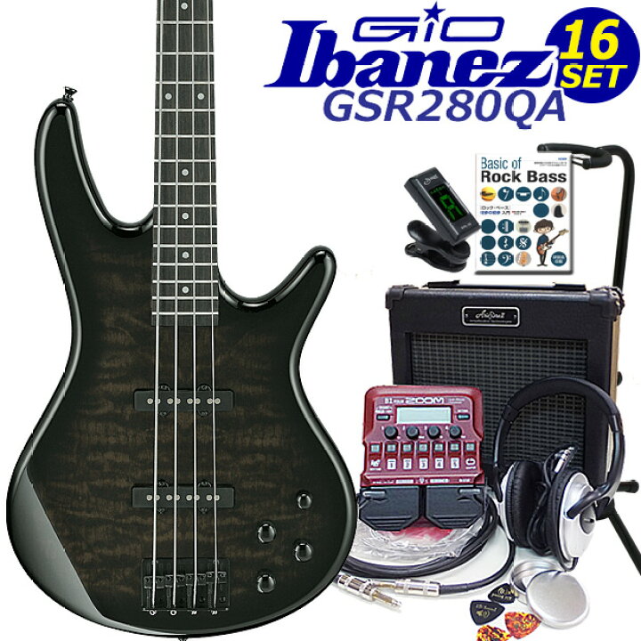 楽天市場】Gio Ibanez GSR280QA-TKS アイバニーズ 4弦エレキベース 
