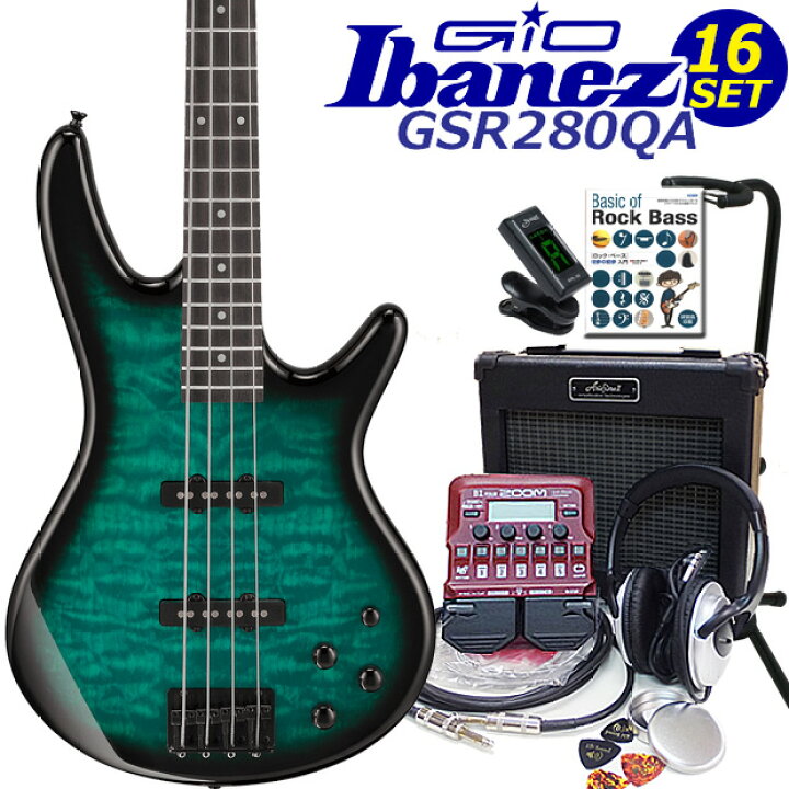 楽天市場】Gio Ibanez GSR280QA-TMS アイバニーズ 4弦エレキベース 
