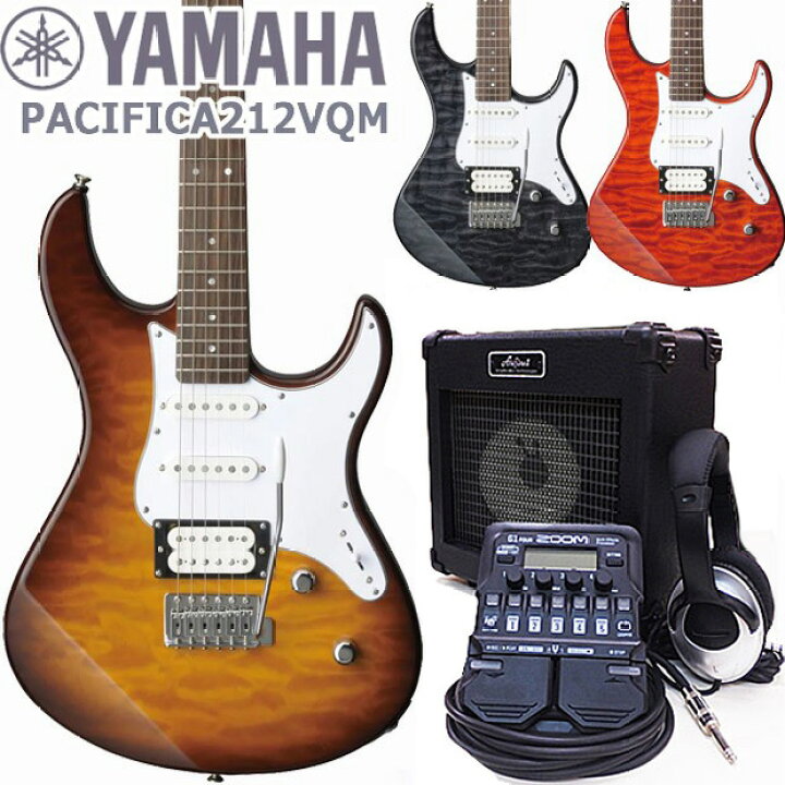 楽天市場】YAMAHA ヤマハ パシフィカ PACIFICA 212VQM ZOOM G1Four付き 