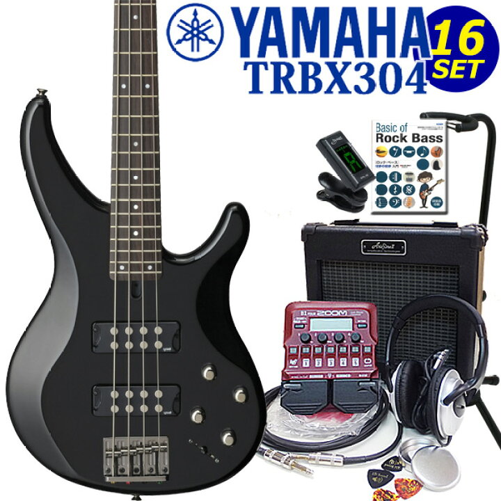 楽天市場】YAMAHA ヤマハ ベース TRBX304 BK 初心者 入門 ZOOM B1Four 