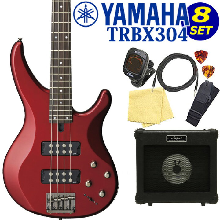 楽天市場】YAMAHA ヤマハ ベース TRBX304 CAR 入門8点セット エレキ 