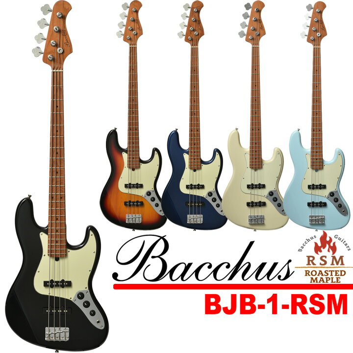 楽天市場】Bacchus BJB-1-RSM/M バッカス エレキベース 初心者 入門 
