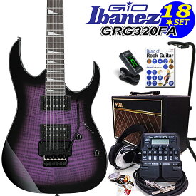 Gio Ibanez アイバニーズ GRG320FA TVTエレキギター初心者セット18点 VOXアンプ ZOOM G1Four付き【エレキギター初心者】