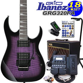 Gio Ibanez アイバニーズ GRG320FA TVTエレキギター初心者セット18点 VOXアンプ ZOOM G1XFour付き【エレキギター初心者】