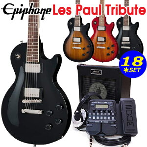 Epiphone �G�s�t�H�� Les Paul Tribute ���X�|�[�� �g���r���[�g �G���L�M�^�[ ZOOM G1XFour�t ���S�� ���� 18�_ �Z�b�g �y�G���L �M�^�[���S�ҁz�y�G���N�g���b�N�M�^�[�z