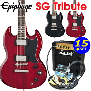 Epiphone �G�s�t�H�� SG Tribute SG �g���r���[�g �G���L�M�^�[ �}�[�V�����A���v�t ���S�� ���� 15�_ �Z�b�g �yMarshall MG10�z�y�G���L �M�^�[���S�ҁz�y�G���N�g���b�N�M�^�[�z