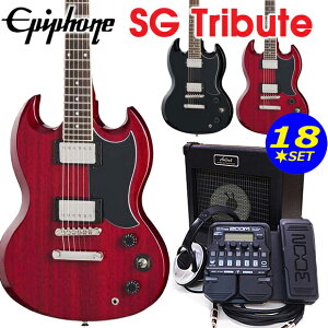 Epiphone �G�s�t�H�� SG Tribute SG �g���r���[�g �G���L�M�^�[ ZOOM G1XFour�t ���S�� ���� 18�_ �Z�b�g �y�G���L �M�^�[���S�ҁz�y�G���N�g���b�N�M�^�[�z