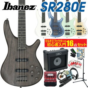 Ibanez SR280E �A�C�o�j�[�Y �x�[�X �G���L�x�[�X ���S�� ���� 16�_�Z�b�g ZOOM B1Four�t�� �y�x�[�X���S�ҁz