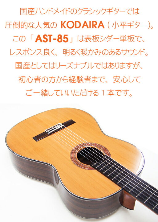 楽天市場】小平 Kodaira クラシックギター AST-85 650mm 初心者 ハード 