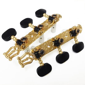 GOTOH クラシックギター ペグ 35G3600C EN(エボニーボタン) SB(ソリッドブラス) 両側セット