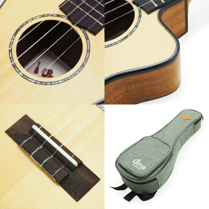 楽天市場】Uma Ukulele ウーマ ウクレレ UK-16SC コンサート カッタ 