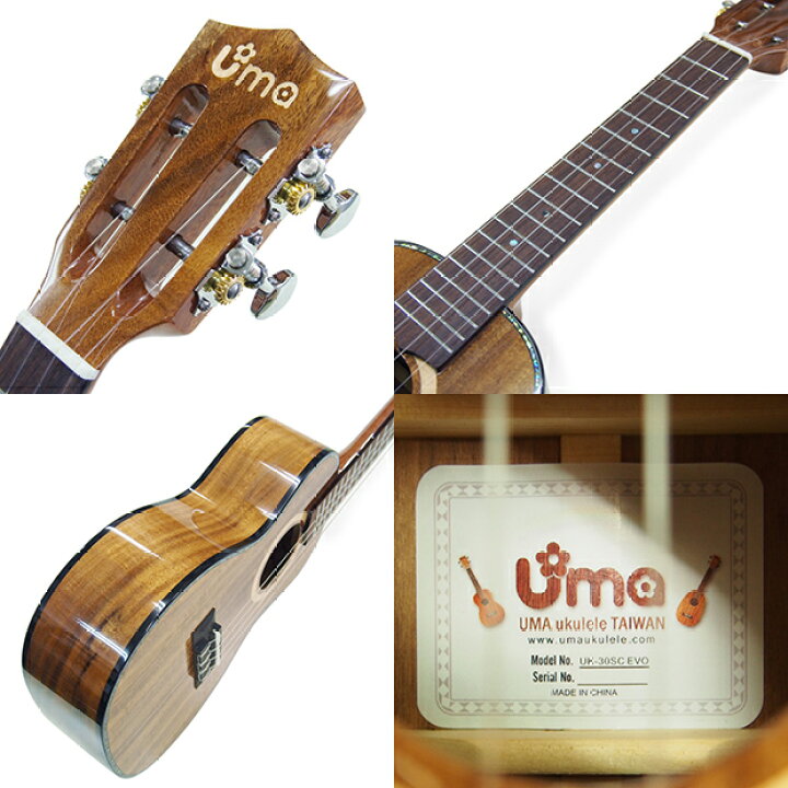 楽天市場】Uma Ukulele ウーマ ウクレレ UK-30SC EVO コンサートサイズ 