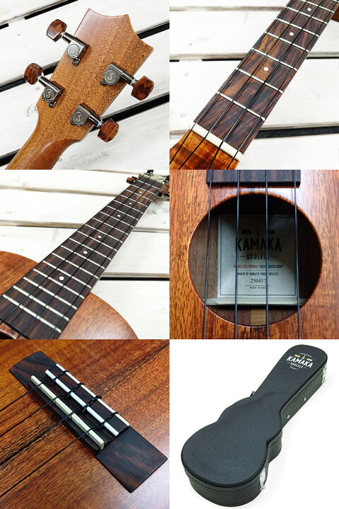 楽天市場】KAMAKA カマカ ウクレレ HF-3 テナー #250457 ハードケース  