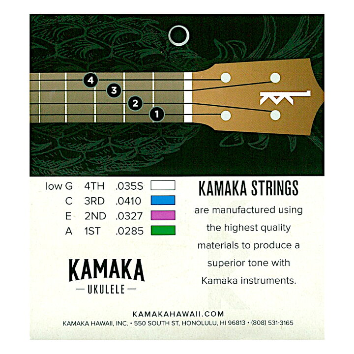 楽天市場】KAMAKA カマカ ウクレレ弦 テナー Low-Gセット ブラック 