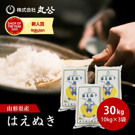 令和7年産 はえぬき 30kg 10kg×3袋 お米 白米 山形県産 精米