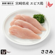 ＼今だけ半額＆エントリーP5倍／宮崎県産 エビス鶏 ささみ（1kg⇒702円） ■ 生鮮品・朝引き ■鶏ささみ …