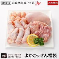 【送料無料】エビス鶏よかこっせん福袋［4kg］■生鮮品■【福袋】【宮崎県産】【鶏肉】