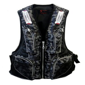 ファインジャパン FV-6155 フローティングベスト 笛付き カモ