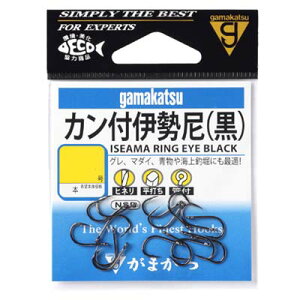 【メール便可】がまかつ 管付伊勢尼(黒) 66074 6号(13本入) 針