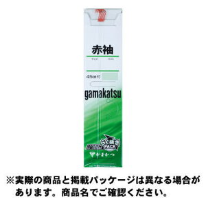 【メール便可】がまかつ 糸付 赤袖 3.5号(0.6) 7本入 ハリ