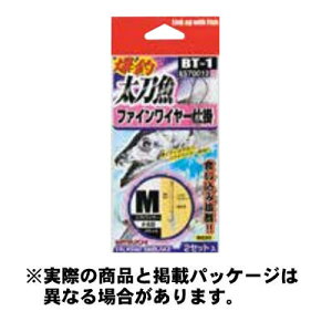 【メール便可】カツイチ 爆釣太刀魚 ファインワイヤー仕掛 BT-1 LL 2セット入 NSブラック 仕掛け