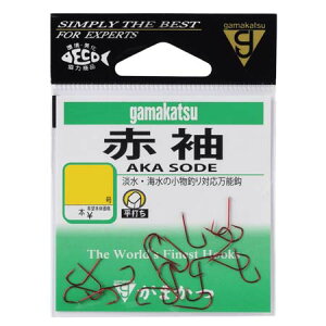 【メール便可】がまかつ 赤袖 バラ 4号 20本入