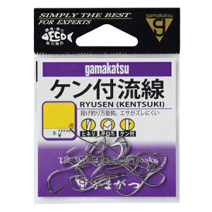 【メール便可】がまかつ ケン付流線 白 バラ 6号 21本入