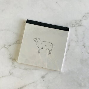 Animal Series 「メモパッド・スクエア」 ひつじ スクエア 文具  メモ帳  四角形  動物  アニマル  GF-562