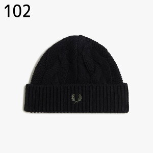 4������I�ő�S�z�|�C���g�Ҍ����v�G���g���[ �t���b�h�y���[ FRED PERRY �X�q �����Y�E�[�� �P�[�u���r�[�j�[ Lambs wool Cable Beanie C8135 102(�u���b�N) 560(�G�N����)�mCP�n�yGIFF�z