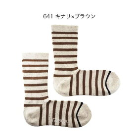 【最大100%ポイントバック※要エントリー】ラソックス rasox ソックス 靴下 コットンボーダー・クルー CA130CR01 641 122【GION】