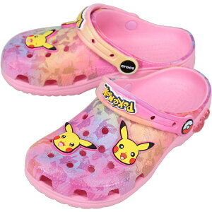 3������I�ő�S�z�|�C���g�Ҍ����v�G���g���[ �N���b�N�X crocs �T���_�� �s�J�`���E �s���N �N���V�b�N �N���b�O PIKACHU PINK CLS CLG K �}���` 211229-90H 18�`21cm �q���yGJON�z