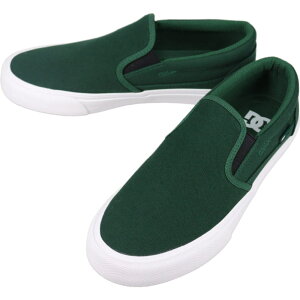 【最大100%ポイントバック※要エントリー】ディーシーシューズ DC SHOES スニーカー バリアル スリップオン VARIAL SLIP-ON ダークグリーン/ホワイト DM254604 DGN【GJOG】