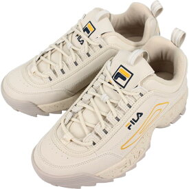 フィラ FILA スニーカー ディスラプター 2 スプラッシュ Disruptor 2 Splash ベージュ/ネイビー/イエロー USS23009 922 厚底 【GHOG】