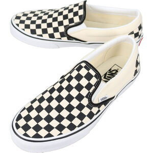 9������I�ő�S�z�|�C���g�Ҍ����v�G���g���[ ���@���Y VANS �X�j�[�J�[ �N���V�b�N �X���b�|�� Classic Slip-On �u���b�N/�z���C�g�`�F�b�J�[�{�[�h VN000EYEBWW �yGKOG�z