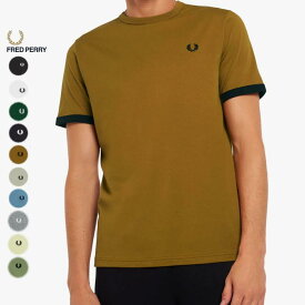 フレッドペリー FRED PERRY リンガー Tシャツ RINGER T-SHIRT M3519 100(ホワイト) 102(ブラック) 406(アイビー) 608(ネイビー) D56(ダークキャメル) P04(ライトオイスター) P13(アッシュブルー)［WA］【GGOI】