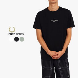 フレッドペリー FRED PERRY エンブロイダー Tシャツ Embroidered T-Shirt M4580 100(ホワイト) 102(ブラック) M37(シーグラス) ［WA］【GHOH】