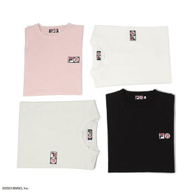 【返品・交換不可】フィラ FILA x BE:FIRST ロゴ刺繍ワッペン Tシャツ ホワイト（01） グレー（04） ブラック（08） ピンク（19） FB0782 ［WA］【GHOH】