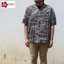 ヒロハッティ Hilo Hattie ウェア レーヨン アロハシャツ Rayon Aloha Shirt ブラウン 542-70320 ハワイ製 アメリカ製 ［WA］【GHOJ】