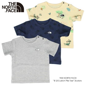 子供服 ノースフェイス THE NORTH FACE 半袖Tシャツ ベビーショートスリーブラッチパイルティー B S/S Latch Pile Tee NTB32281 ミックスグレー(Z) トスロゴネイビー(TU) サザンライフ(SN) ［WA］【GHOI】