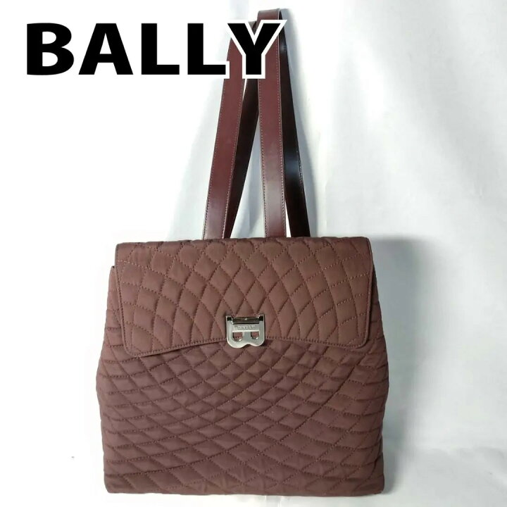 楽天市場】【美品:A】BALLY ブラウン キルティングバッグ リュック 