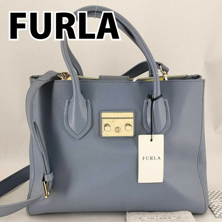 楽天市場】【美品:Aランク】FURLA ライトブルー ショルダーバッグ 