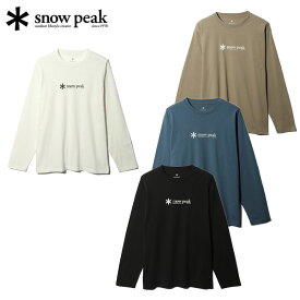 スノーピーク ソフトコットンロゴ長袖T メンズ レディース Tシャツ ロゴT シンプル オールシーズン アウトドア キャンプ フェス 日常使い SW-24SU201 snow peak 2024春夏