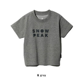 スノーピーク Kids SNOWPEAKER Tシャツ CAMPER キッズ ジュニア 子供 半袖Tシャツ ロゴ アウトドア キャンプ フェス カジュアル 普段使い TS-24SK002 2024春夏