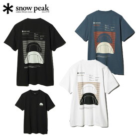 スノーピーク ブリーズタイポグラフィーTシャツ メンズ レディース Tシャツ バックプリント アウトドア キャンプ フェス 日常使い TS-24SU001 snow peak 2024春夏 父の日